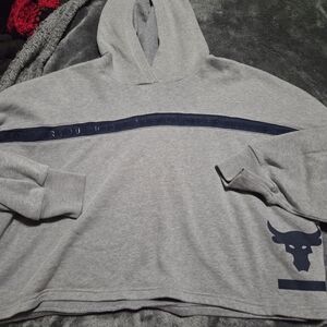 Under Armour Gray Hoodie with Bull Design